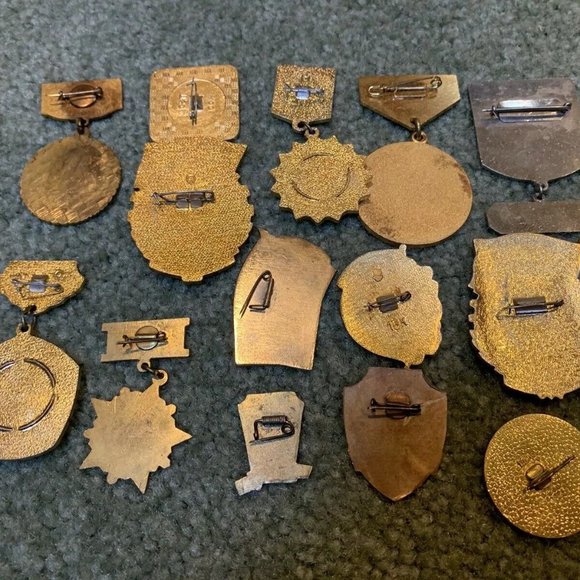 14 NICE COLD WAR SOVIET NAVY USSR RUSSIAN SERVICE BADGE PIN LOT ACCP, 1941, 1971 - Picture 4 of 4